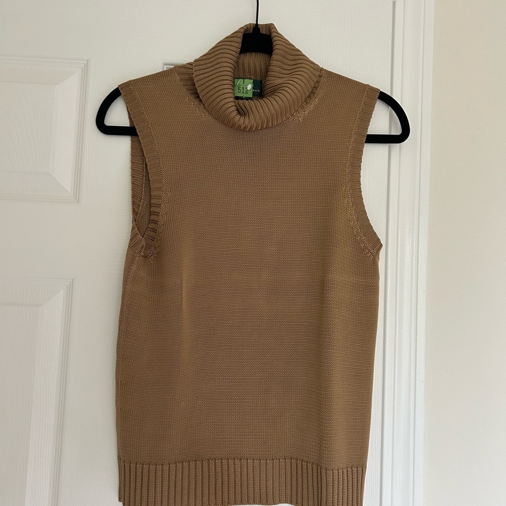 NWOT Ralph Lauren Camel Silk Turtleneck Sweater